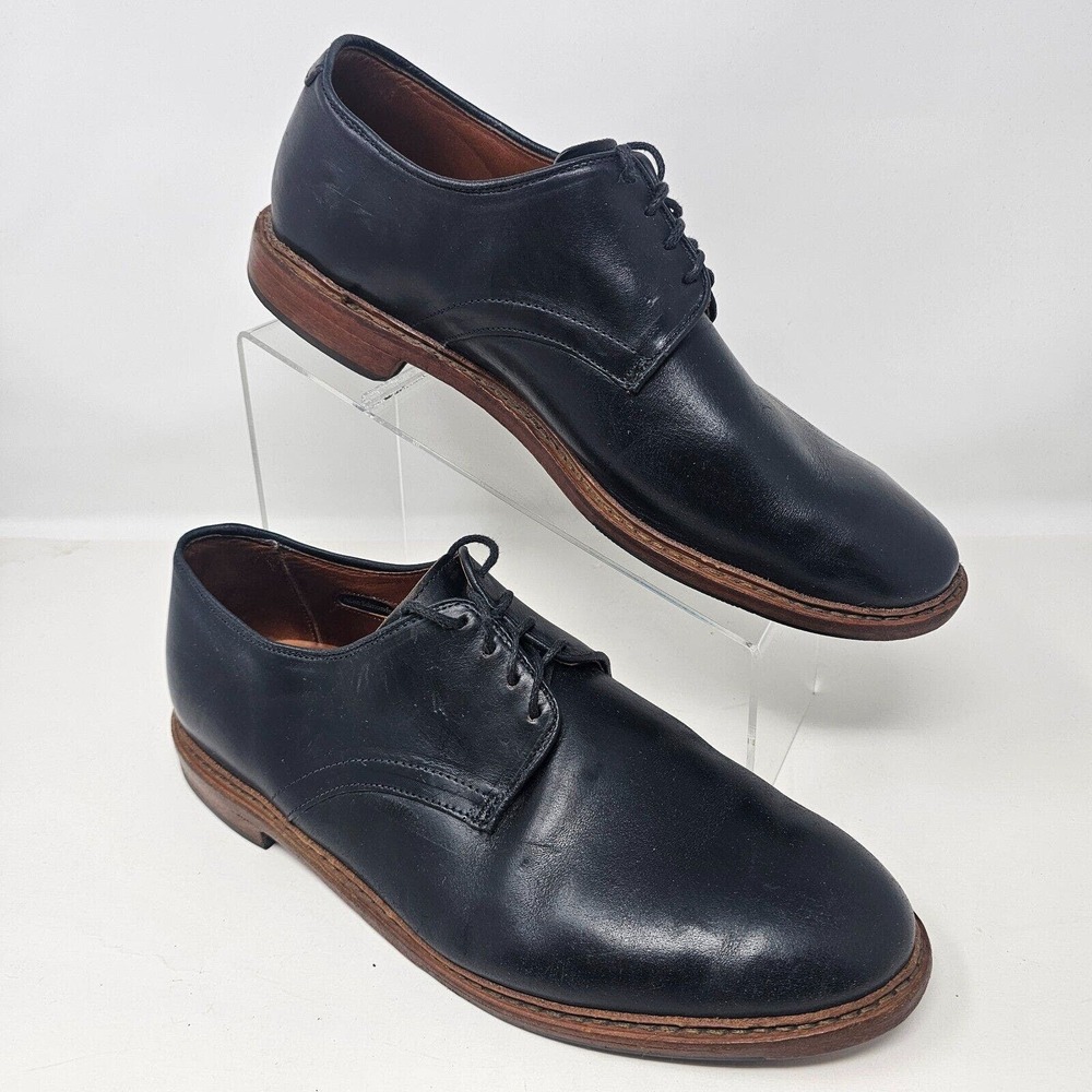 Allen Edmonds Academy 11 D Black Leather Plain Toe Shoes Dress Casual Formal